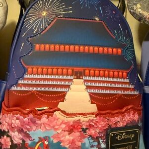 Disney Blue and Red Mulan Backpack Loungefly